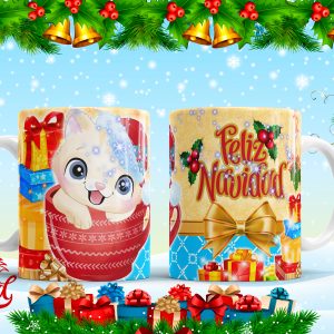 Tazon Gatitos navidad #5