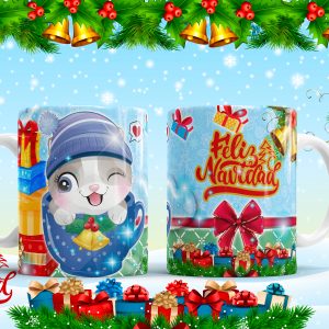 Tazon Gatitos navidad #8